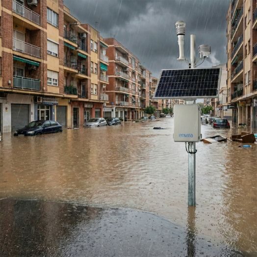 Estación meteorológica para alertas de inundaciones
